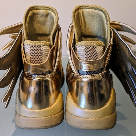 JEREMY SCOTT ADIDAS GOLD WINGS MENS SZ 5 / LADIES 7 - Picture 7 of 16
